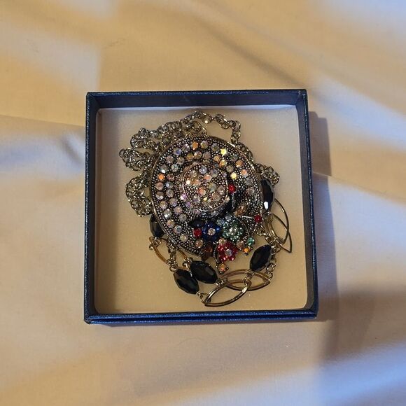 Austrian Crystal Necklace! SPRINGTIME HAT 17.5' Drop,NWOT! - Picture 10 of 12